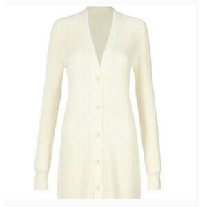 CAbi Cream Long Bookclub Cardigan Sweater